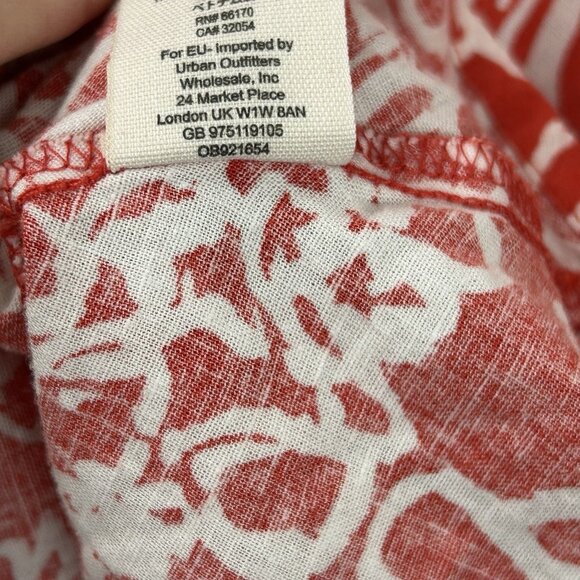 Free People Women’s Size 10 A Thing Called Love Linen Blend Mini Dress Red - Picture 9 of 16